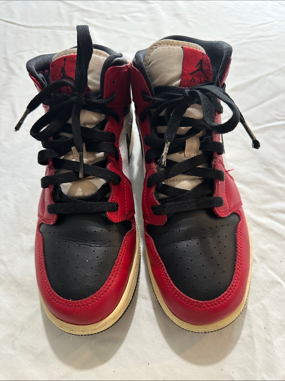 Nike Kids Red, Black & White High-Top Sneakers